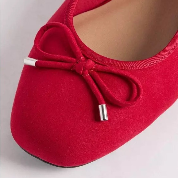torrid Shoes - Torrid Vibrant Red Flats with Bow Accent